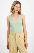 Ultra Flirt Juniors' Scoop-Neck Bodysuit - Fresh Sage Size L