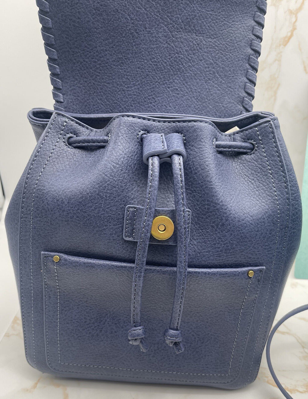 Style & CoWomen's Black Whip-stitch Backpack