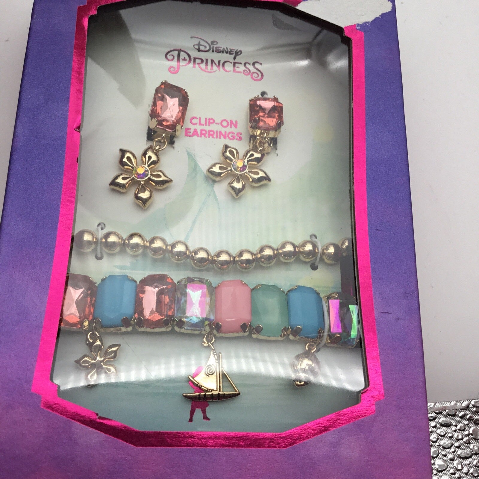 Kid's Princess Moana Multi Bracelet and Earring Set