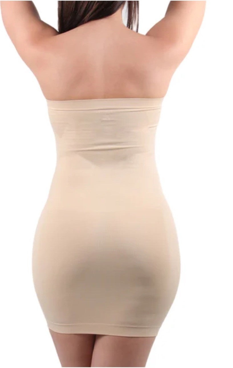 MeMoi Women's Strapless Control Slip Seamless Nude Size XL