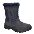 Easy Street Women's Frazer Slip Resistant and Waterproof Side Zip Boots Navy 9 M
