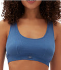 GAP Women's Ribbed Logo Comfort Racerback Bra, Navy, M