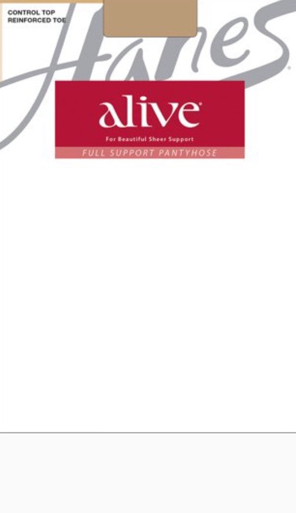 Hanes Alive Womens Full Support Control Style 810 Size F Little Color