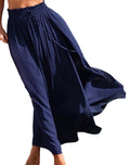 Cupshe Women's Blue Smocked Waist Maxi Skirt Blue M