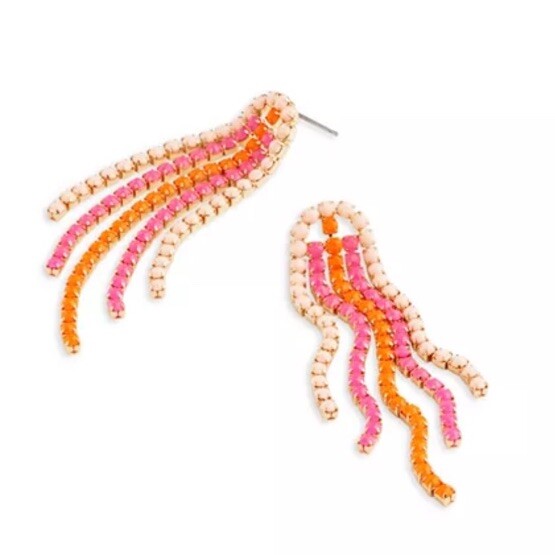 AQUA Multicolored Drop Earrings, 2.8"L - Exclusive  