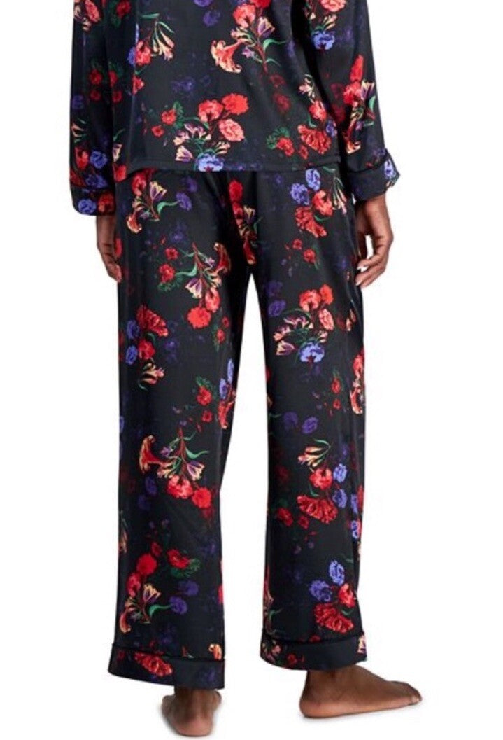 I.N.C. CONCEPTS WOMEN'S PJ SETBLACK MIDNITE GARDEN SATIN XXL