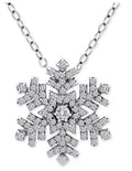 Giani Bernini CZ & Pure Silver Snowflake necklace 16”