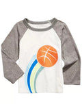 First Impressions Basketball Print Raglan Sleeve T-Shirt Size 2T