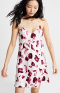State of Day Women's Crepe de Chine Chemise Wtrcolor Floral XL