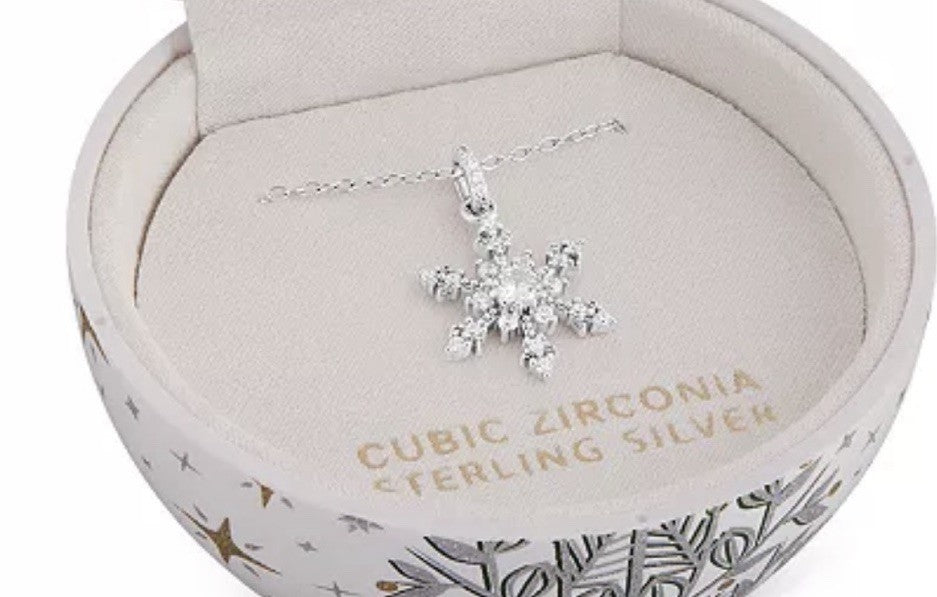 Giani BerniniCubic Zirconia Snowflake 18" Pendant Necklace in Sterling Silver