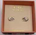 FAO SCHWARZ Sterling Silver Crystal Dolphin Stud Earrings