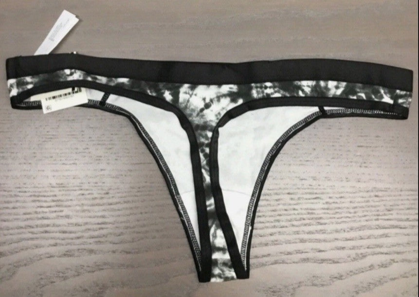 Jenni Women's Thong Tiedye Black XXL 