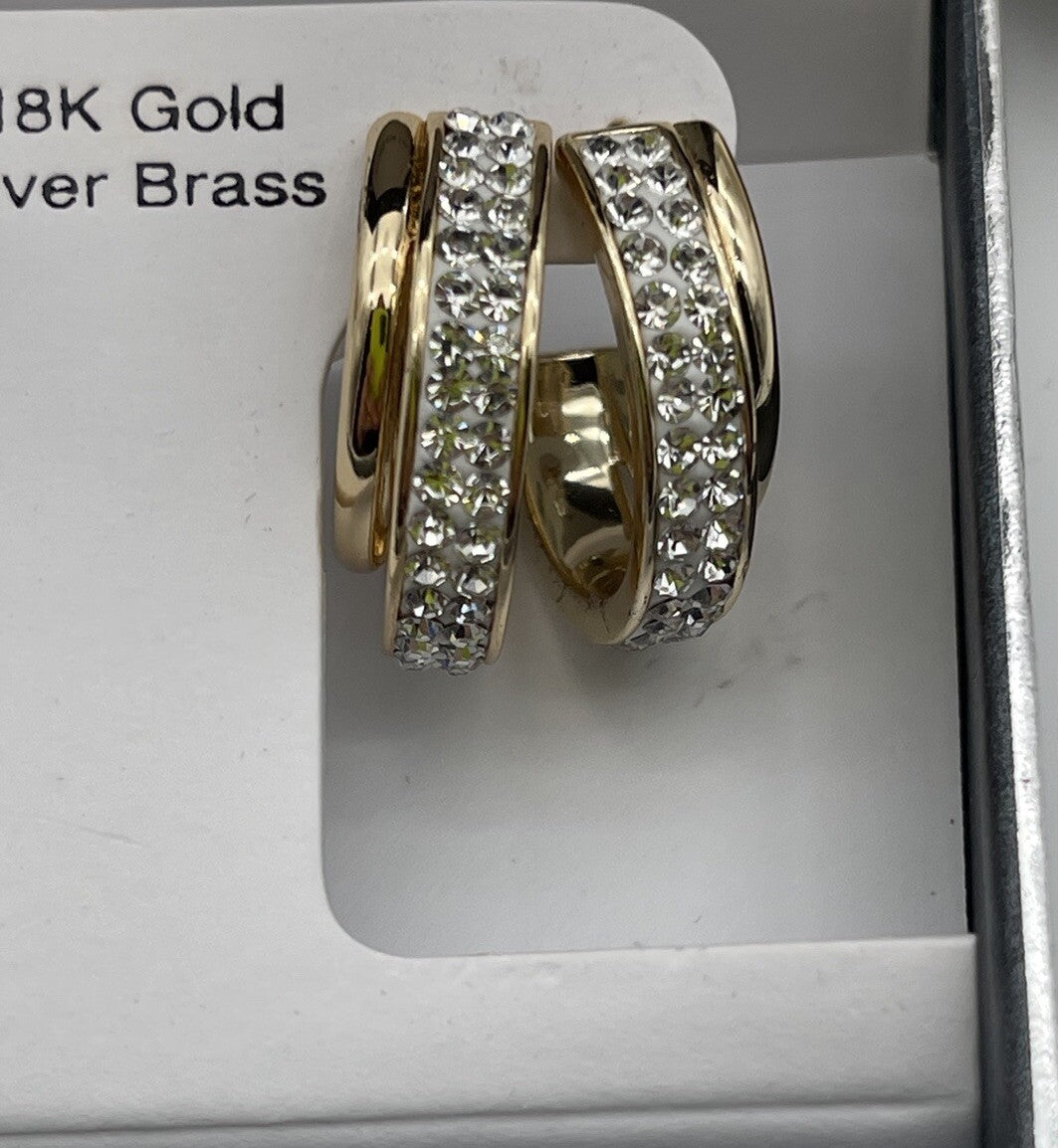 18k Gold Over Brass Earrings Set Women’s 