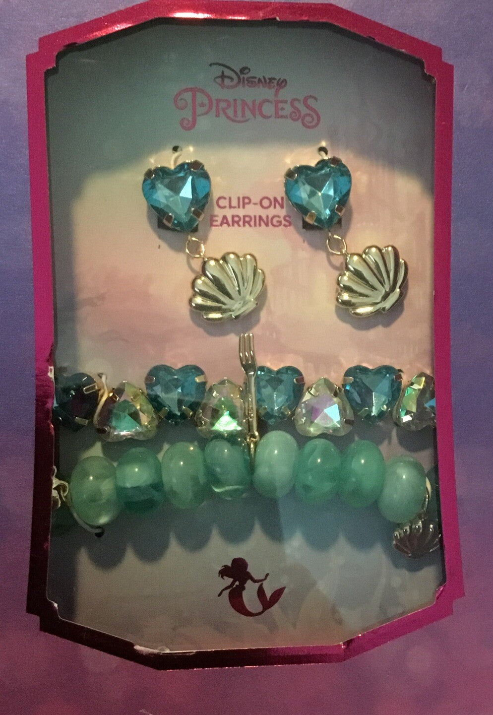 Disney Kid's Princess The Little Mermaid Gold-Tone Shell 