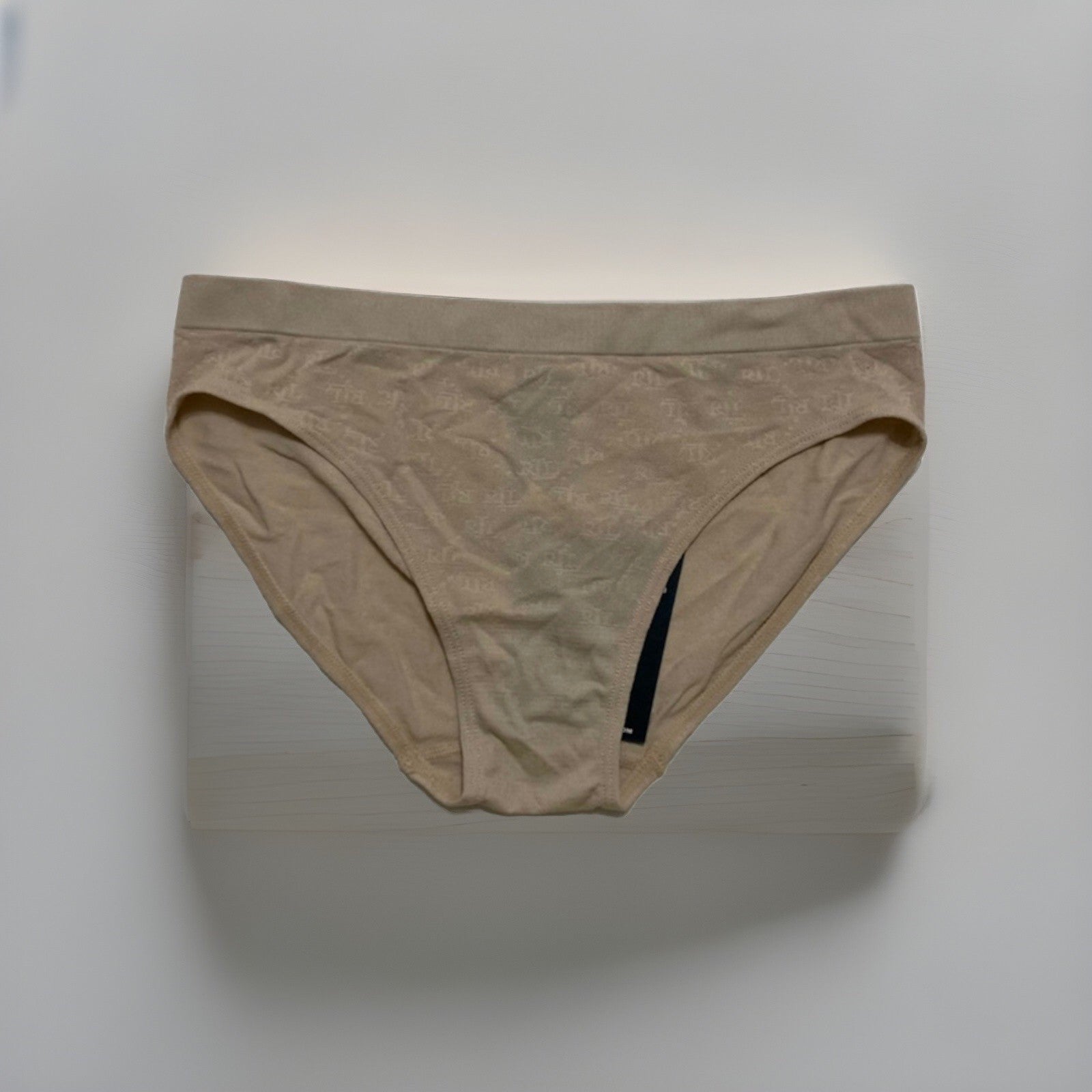 Ralph Lauren Women's Monogram Mesh Bikini Underwear, Light Truffle, S