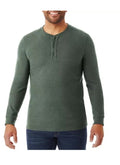 Member’s Mark Long Sleeve, Thermal Henley, NWT, Men’s Size XXL, Midnight Green