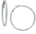 Giani Bernini Cubic Zirconia Medium Hoop Earrings, 1.5", Silver Color 