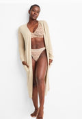 State of Day Women's Long Sweater Knit Layering Robe Toasted Peanut XL