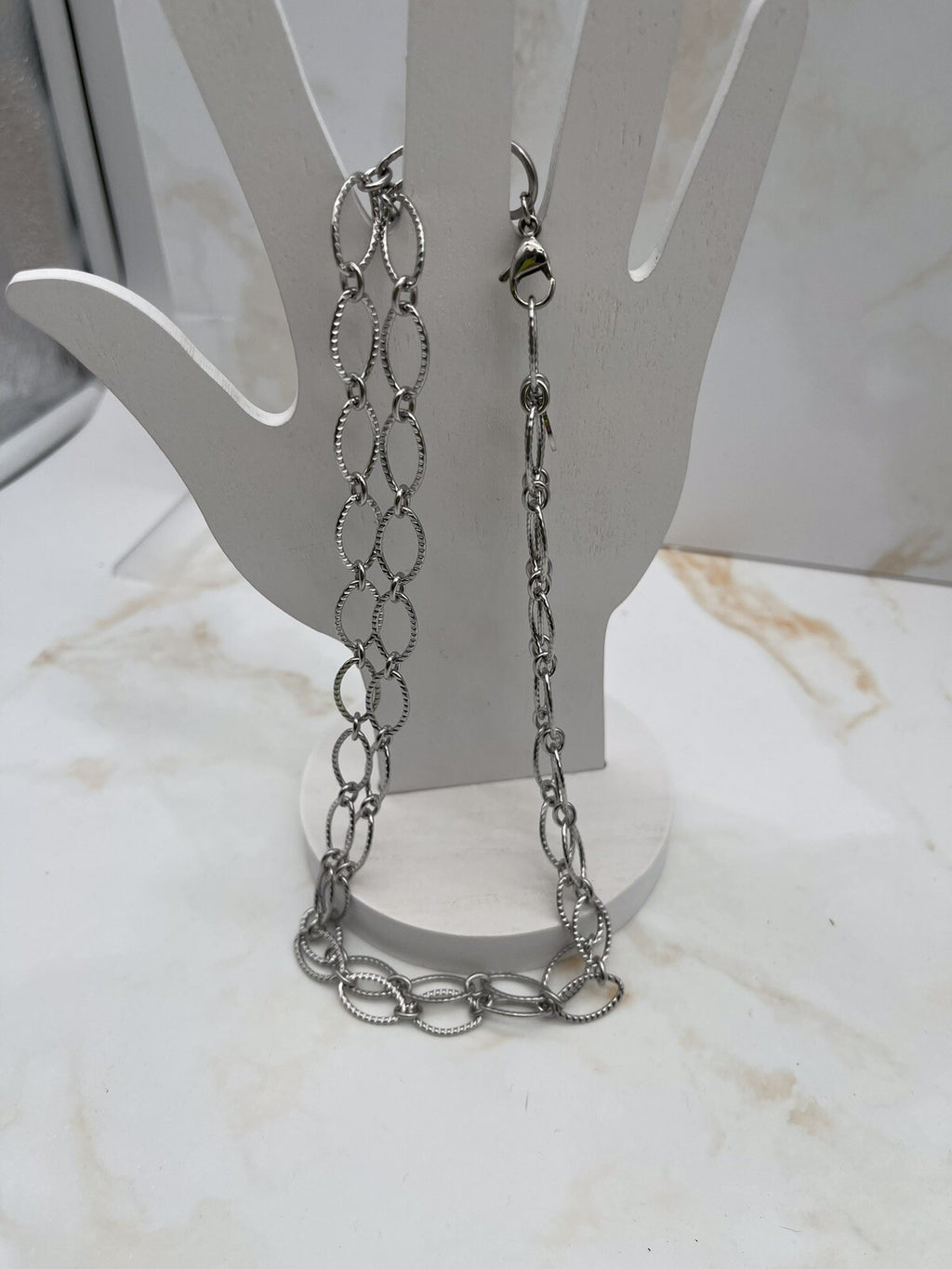 womens chain necklace Silver 
