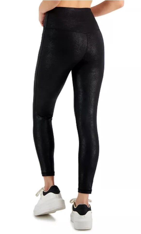 Womens Leggings Crackle Texture Black Size Small JENNI