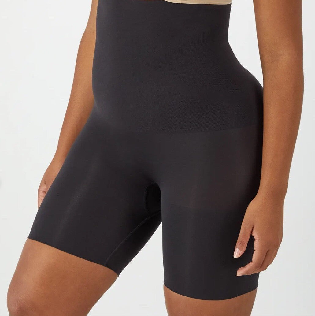 NWT Maidenform Seamless High-Waist Thigh Slimmer Sz 2XL Black 12622 Lightweight