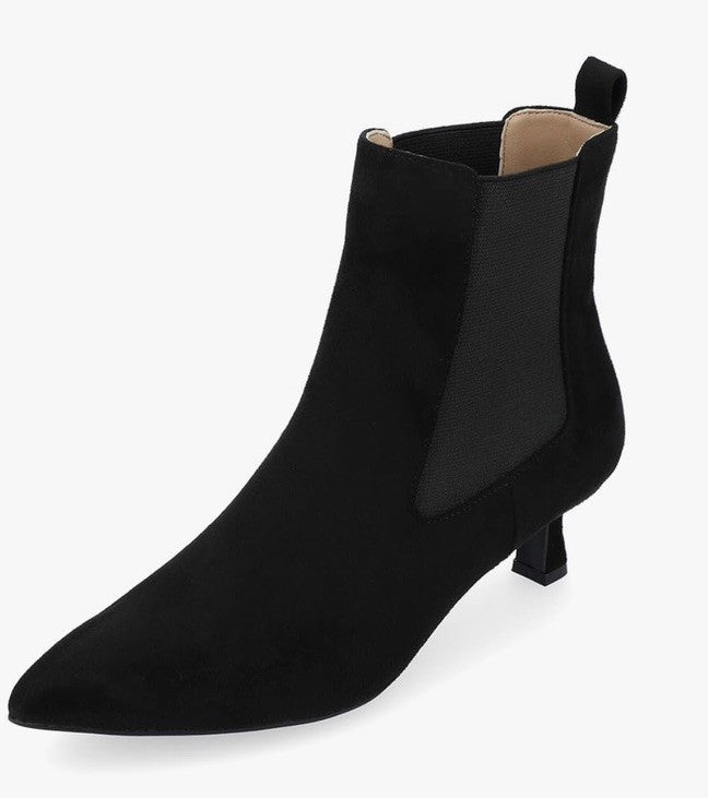 Journee Collection Women's Tenlee Pointed Toe Kitten Heel Dress Black 10