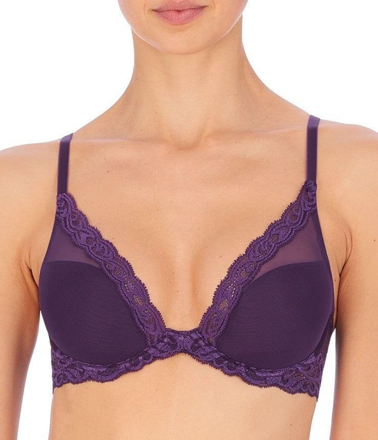 Natori Women's Feathers Lace Contour Underwire Plunge 34C Allium