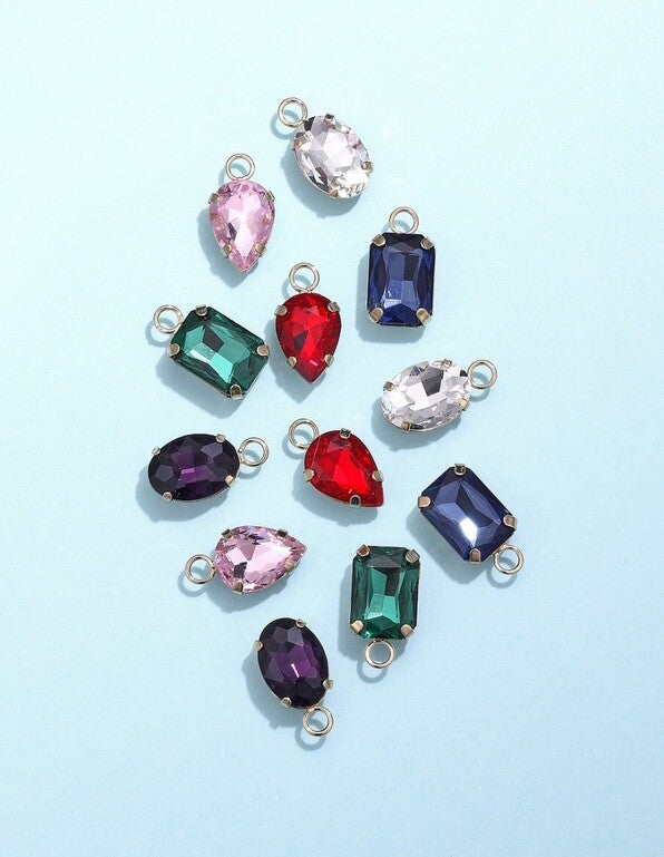 Unwritten Multi-Color Glass Mix and Match Hoop Earring Set