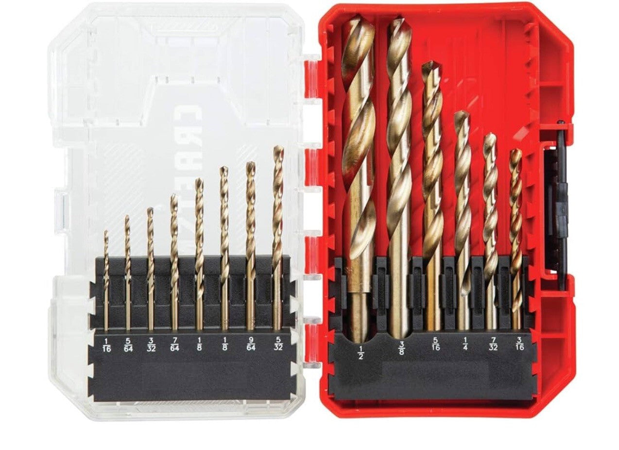 CRAFTSMAN Drill Bit Set, Gold Oxide, 14-Piece (CMAM2214)