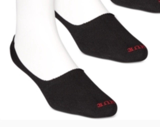 Hue Women's 2 Pack Super Soft Sneaker Liners Black One Size 