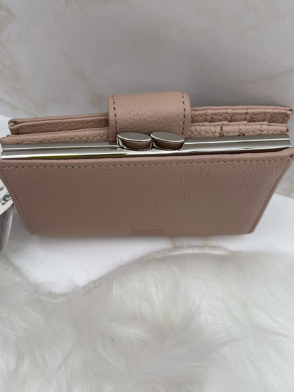 GIANI BERNINI Genuine Leather Wallet Gold, zippered and snap open compartments