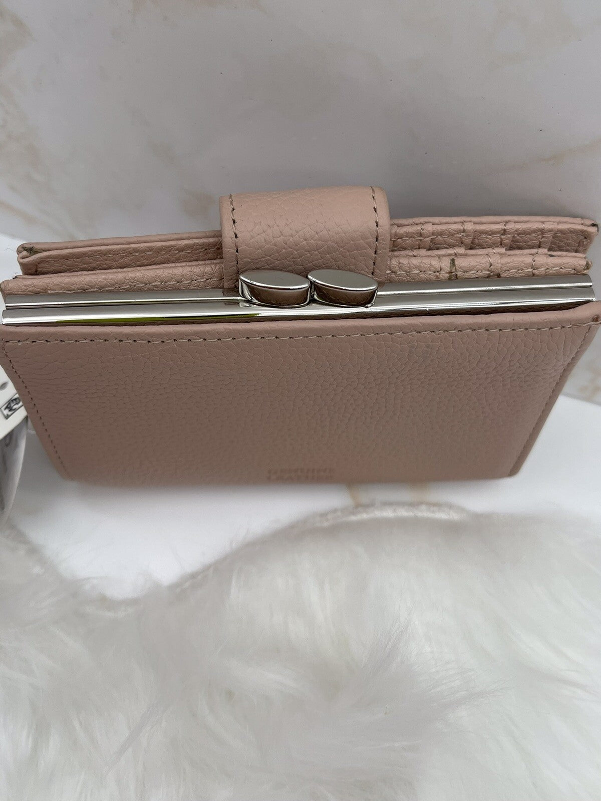 GIANI BERNINI Genuine Leather Wallet Gold, zippered and snap open compartments