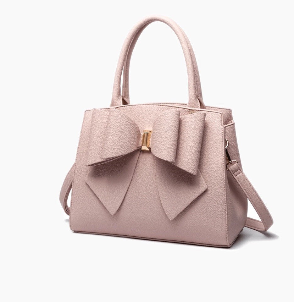 Like Dreams Park Bowtie Satchel Bag Blush Color