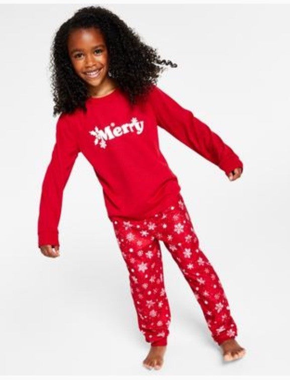 Family Pajamas Matching Kid's Merry Snowflake Mix It Family Pajama Set 2T-3T