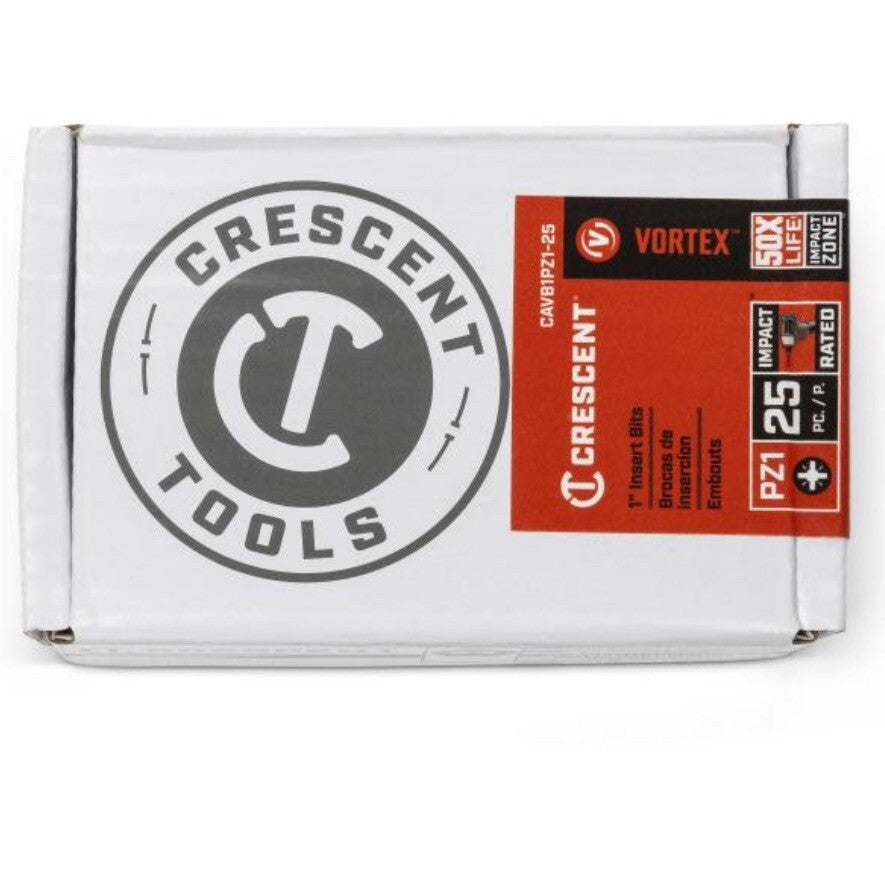 #1 x 1" Pozidriv® VORTEX™ Insert Power Bit - 25 Pack 