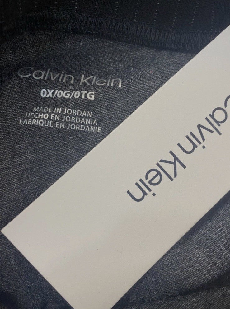 Calvin Klein Plus Size Pinstripe Pull-On Pants Plus Size OX 