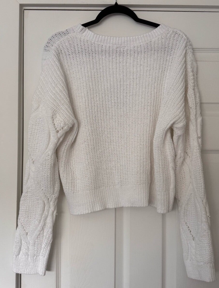 Planet heart Pullover Sweater Bright White XS