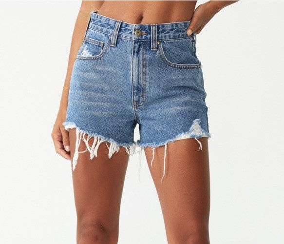 COTTON ON Women's High Mom Denim Short Size 12
