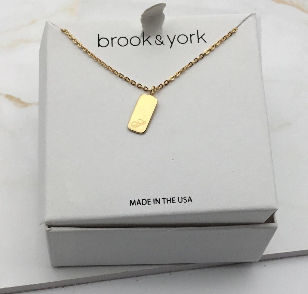 Brook & York Women’s Sloan Initial Pendant Necklace Letter S