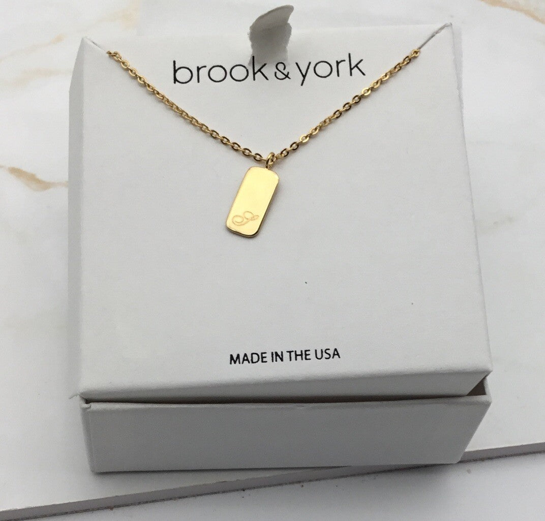 Brook & York Women’s Sloan Initial Pendant Necklace Letter S