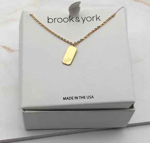 Brook & York Women’s Sloan Initial Pendant Necklace Letter S