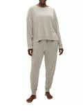 Gap Women's Grey GapBody 2-Pc Packaged Long-Sleeve Jogger Pajamas Set, Size L