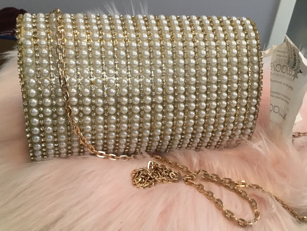 I.n.c. International Concepts Randdi Imitation Pearl Crossbody Clutch Pearl Gold