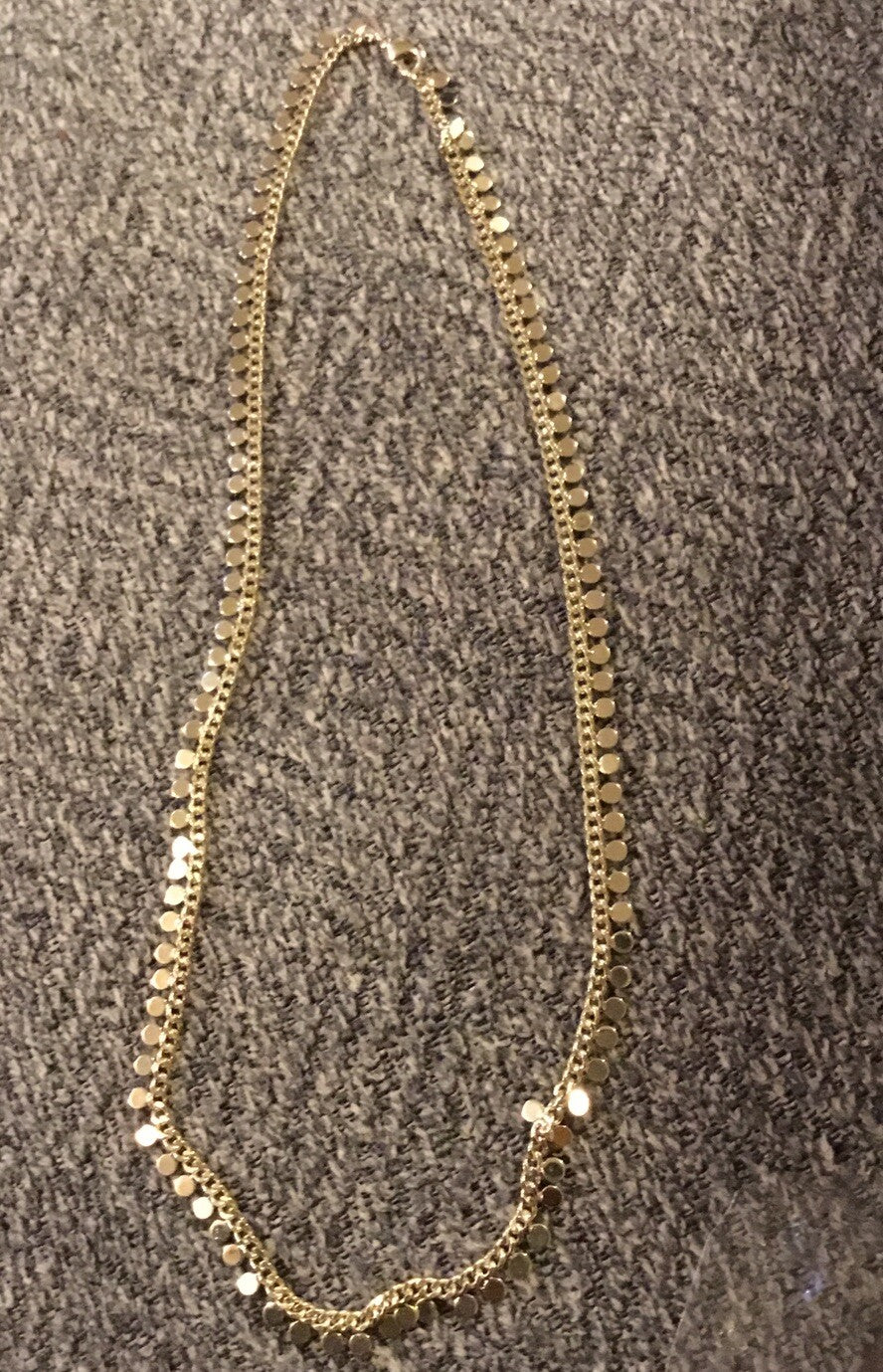  Macy's Gold Plated Dangling Discs Necklace