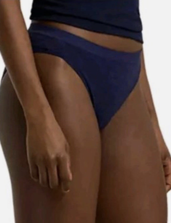 Ralph Lauren Women's Monogram Mesh Jacquard Bikini Brief Underwear Navy XS