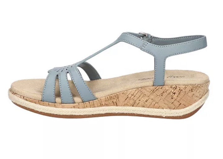 Easy Street Women's Dorinda Wedge Sandals Blue 12 W