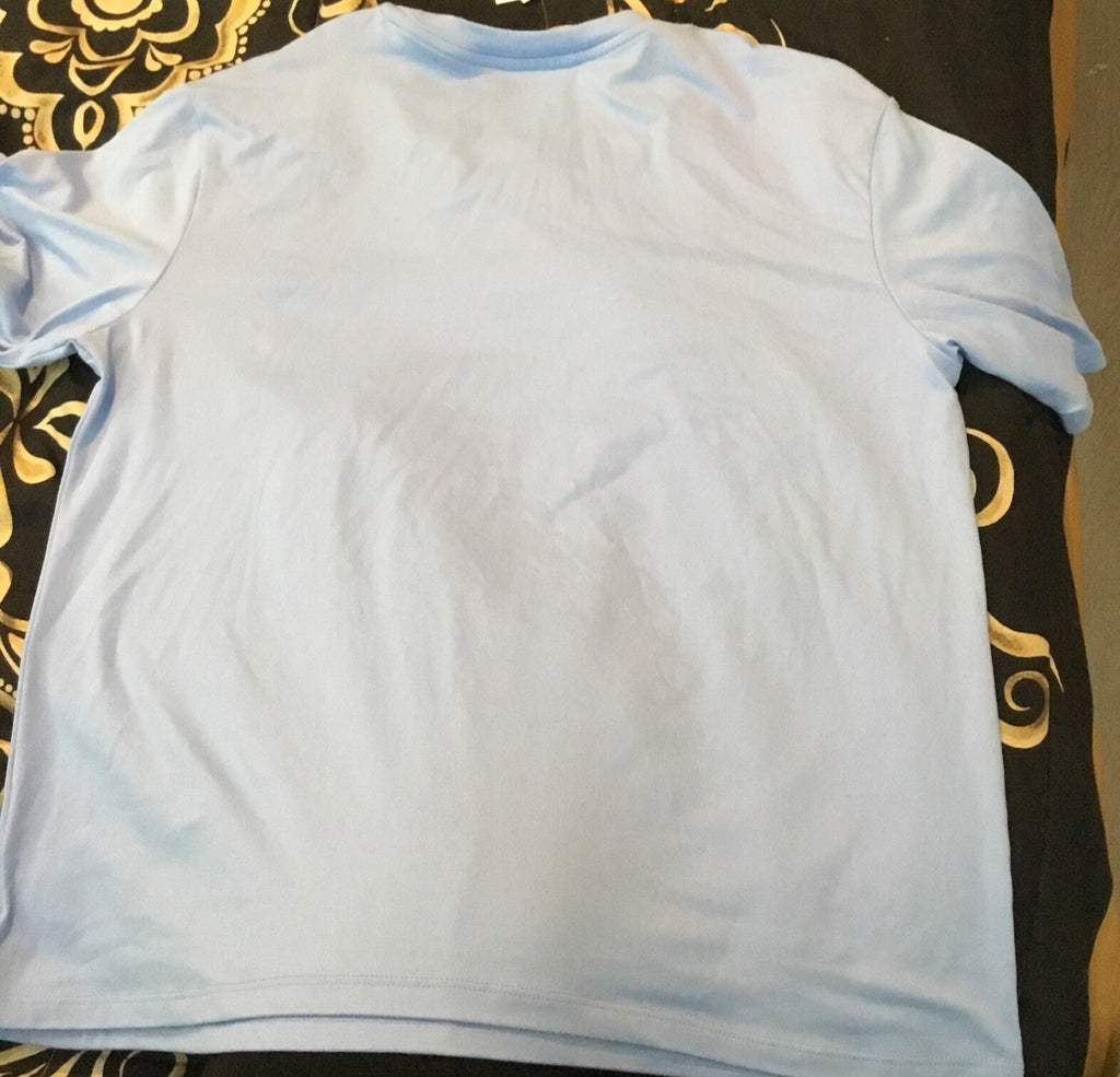 Roudelain Women's Round Neck Dolman Sleeve Sleep Shirt L Blue