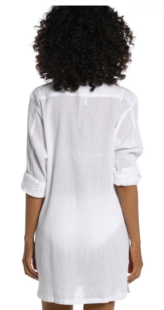 Island Fare Resort Button Down Shirt XS White