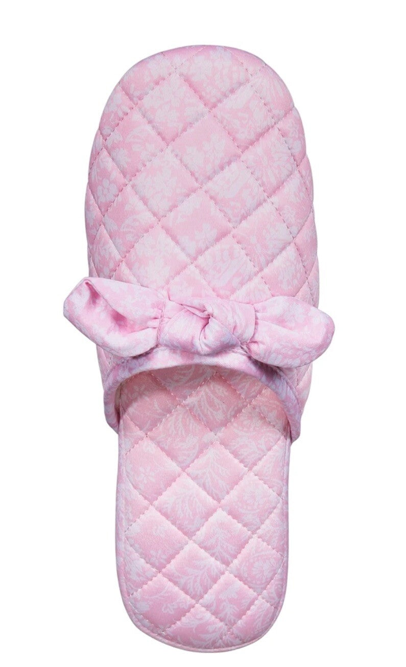 Charter Club Women's Gingham-Print Bow-Top Slippers, M 7-8