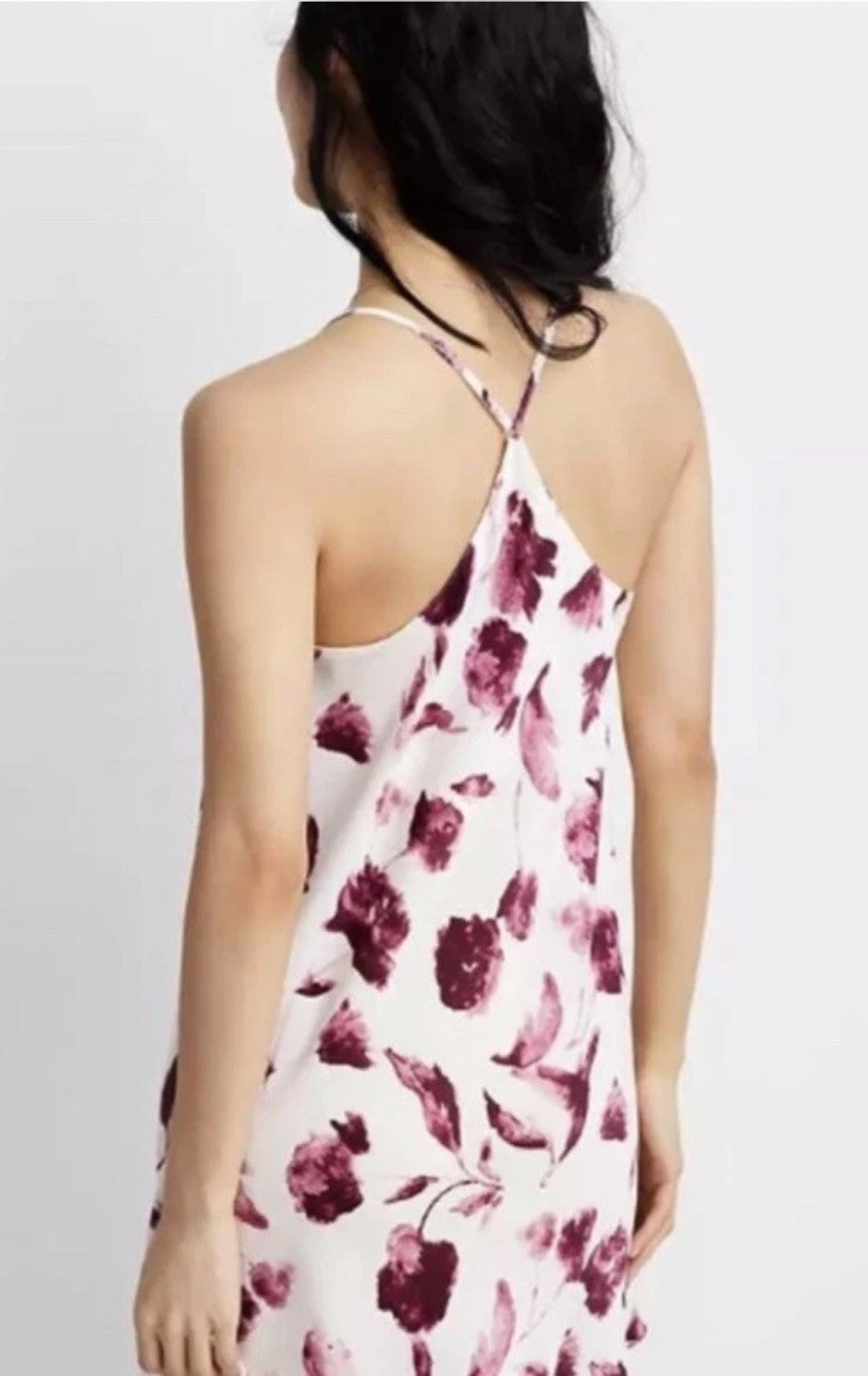 State of Day Women's Crepe de Chine Chemise Wtrcolor Floral S